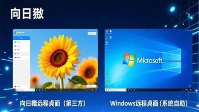 向日葵 vs Windows远程桌面 区别对比 哪个更适合你